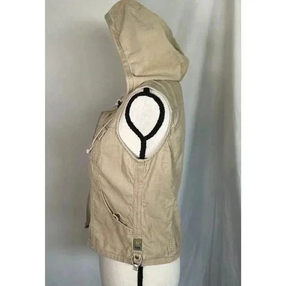 Vtg 90s Hoodie VEST Corduroy Y2K Skater GorpCore Sz S Sleeveless Zip Up UNIONBAY - Picture 2 of 15